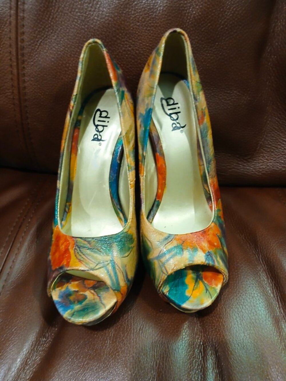 Diba Women's Floral Heel Size 5 & A Half open toe - Picture 6 of 6